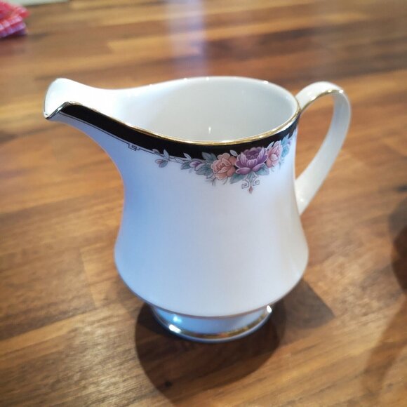 Noritake Legendary Belle Empress Sugar Bowl With Lid And Creamer Milk Jug Mint - Picture 15 of 15